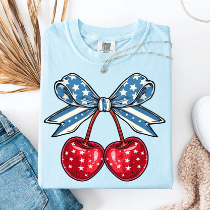 *Made To Order* Patriotic Cherries Graphic Tee