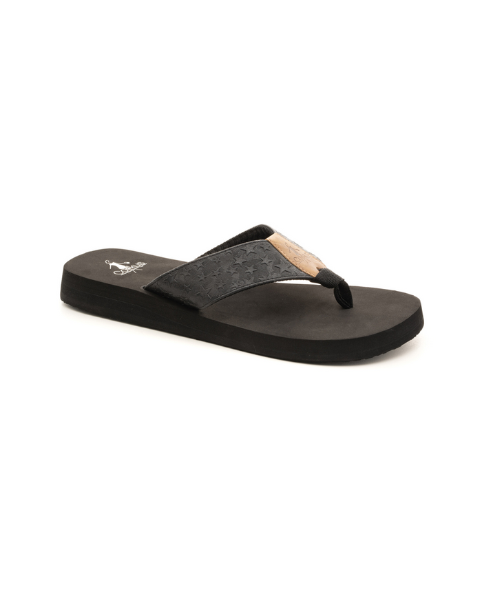 Corkys "Freedom" Flip Flop (Black Stars)