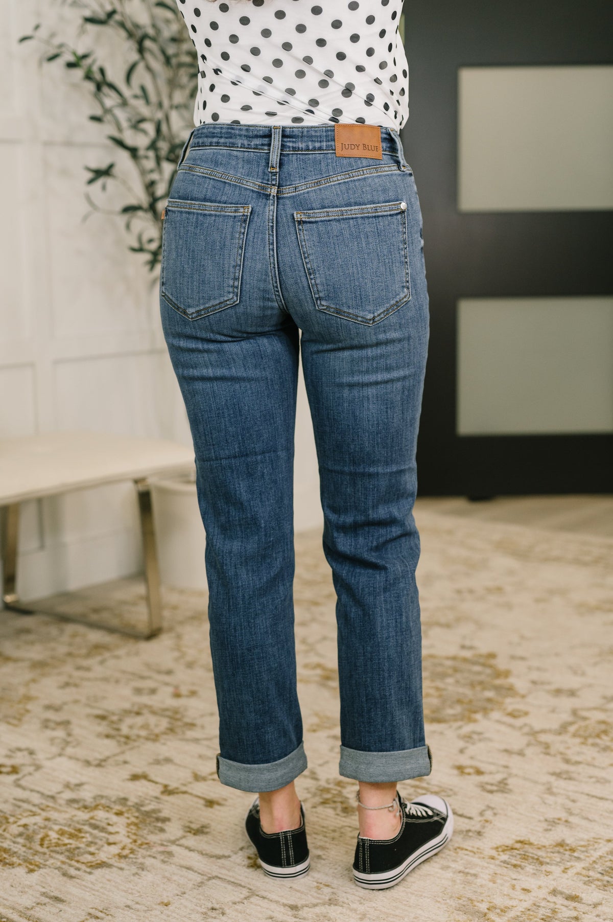 Judy Blue "Billie" Boyfriend Jean in Everyday Indigo
