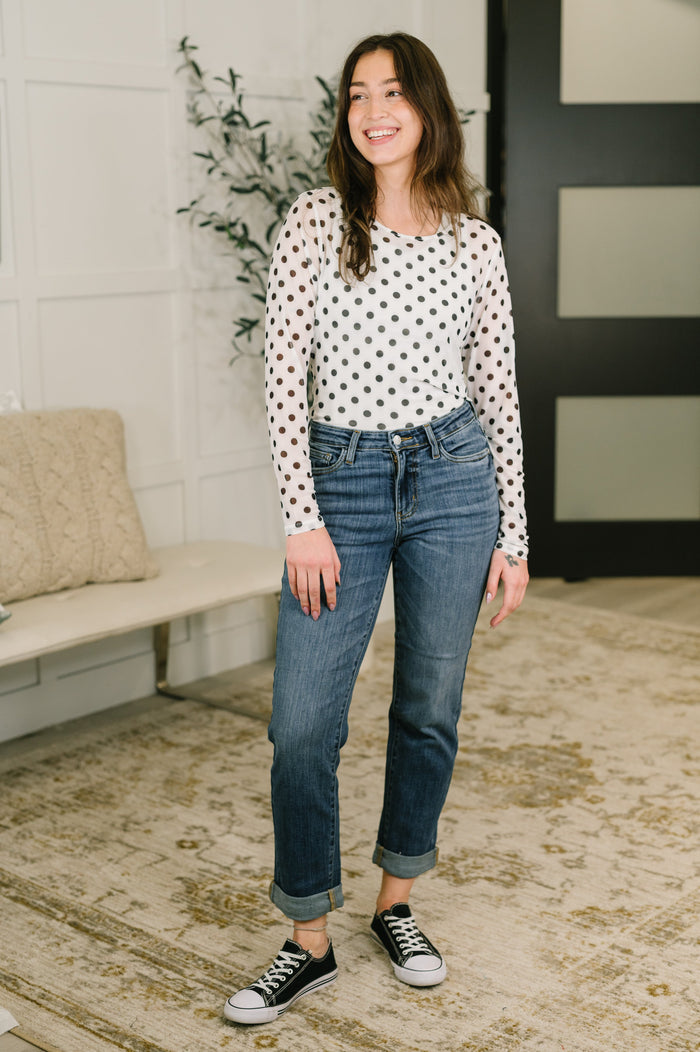 Judy Blue "Billie" Boyfriend Jean in Everyday Indigo