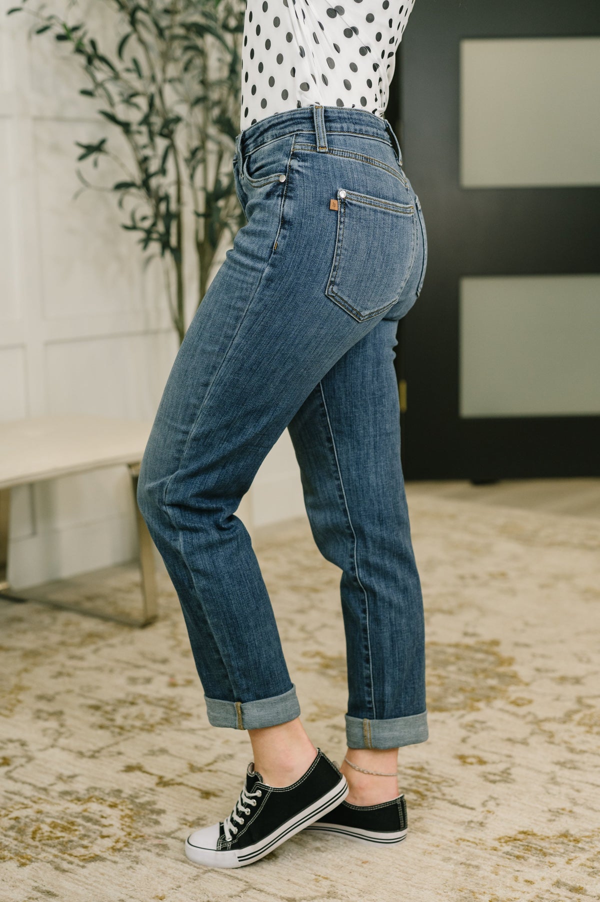 Judy Blue "Billie" Boyfriend Jean in Everyday Indigo