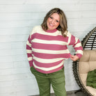 "Ace" Long Sleeve Stripe Sweater-Lola Monroe Boutique