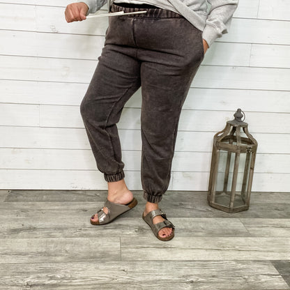 Acid Wash Drawstring Joggers with Pockets (Multiple Colors)