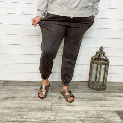Acid Wash Drawstring Joggers with Pockets (Multiple Colors)