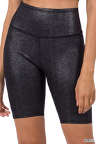 "Add A Little Sparkle" Bike Shorts (Black)-Lola Monroe Boutique