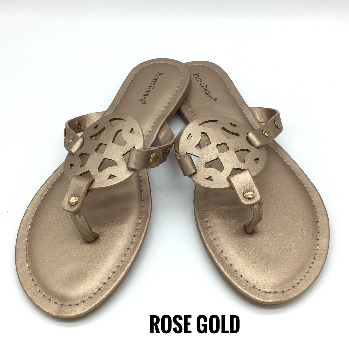Adult Designer Inspired Sandal (Rose Gold)-Lola Monroe Boutique