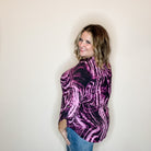 "Advantage" Lizzy 3/4 Sleeve Split Neck-Lola Monroe Boutique