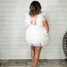 "Ain't No Party Like A" Tulle Tiered Dress (White)-Lola Monroe Boutique