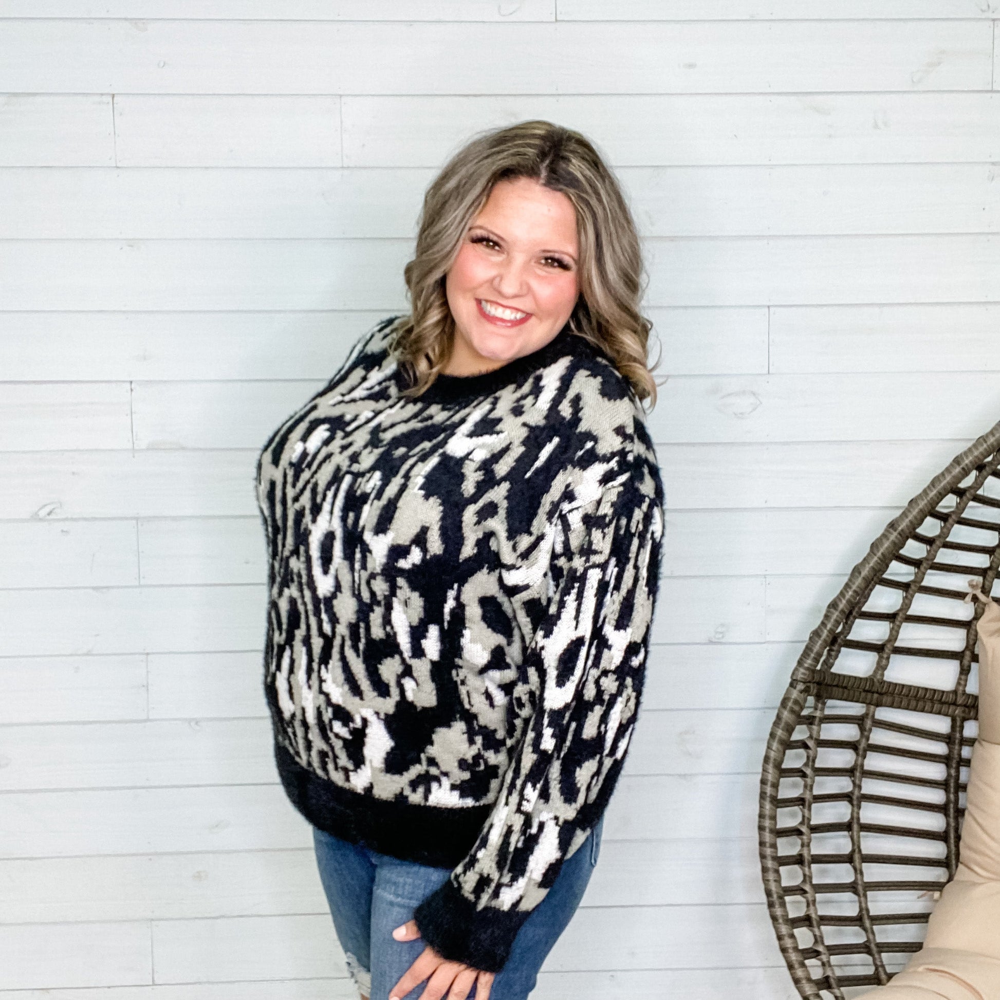 "Alfie" Camo Long Sleeve Sweater