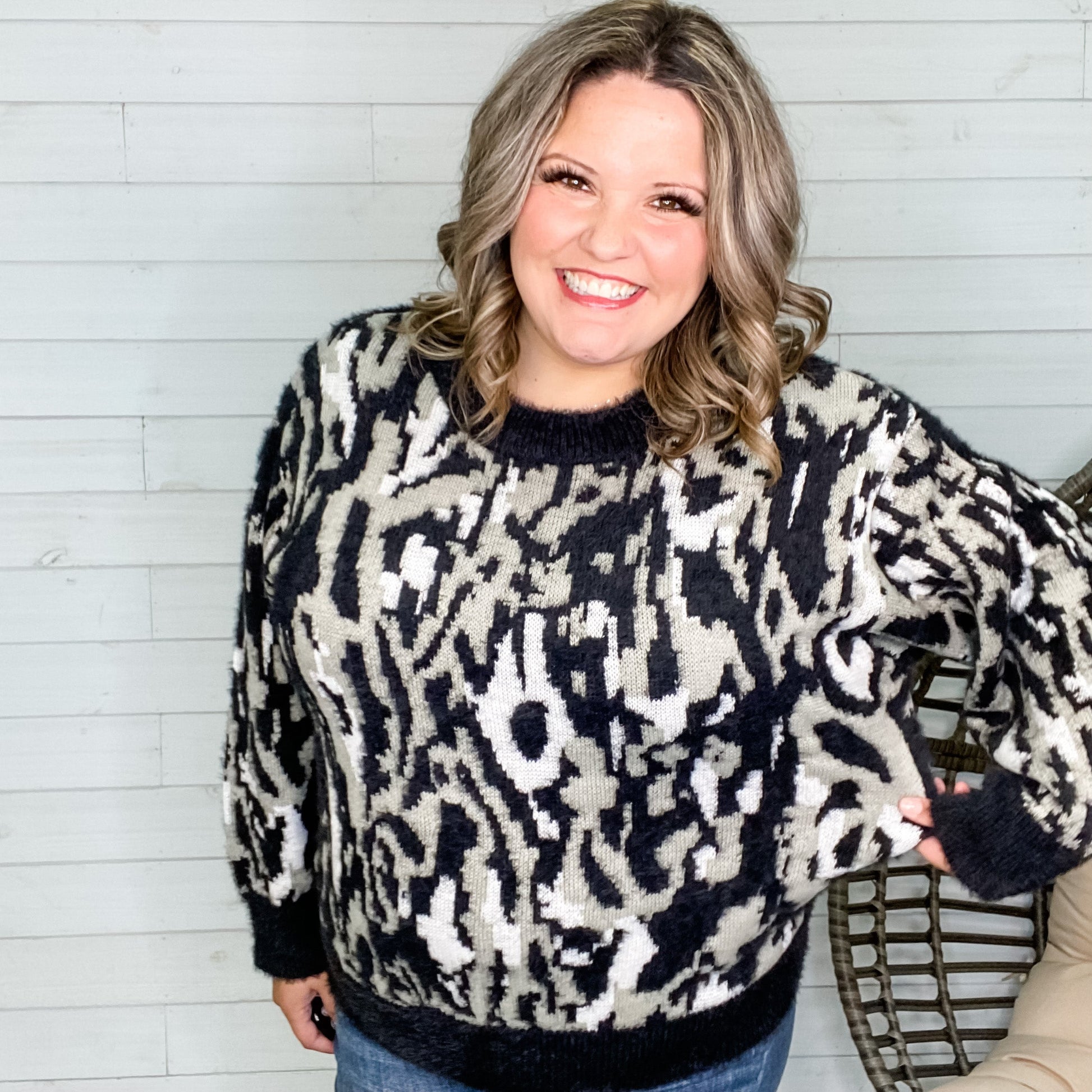 "Alfie" Camo Long Sleeve Sweater