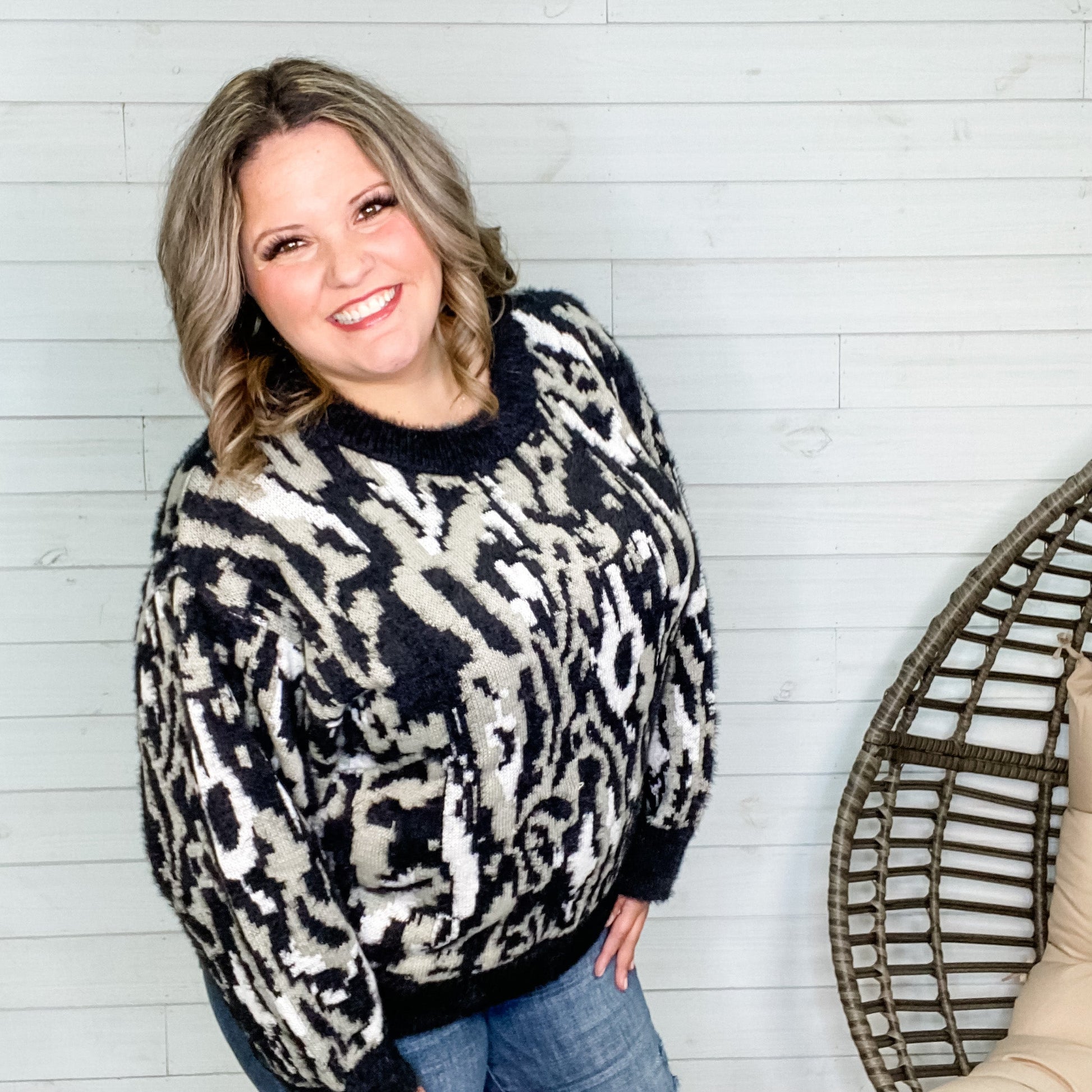 "Alfie" Camo Long Sleeve Sweater