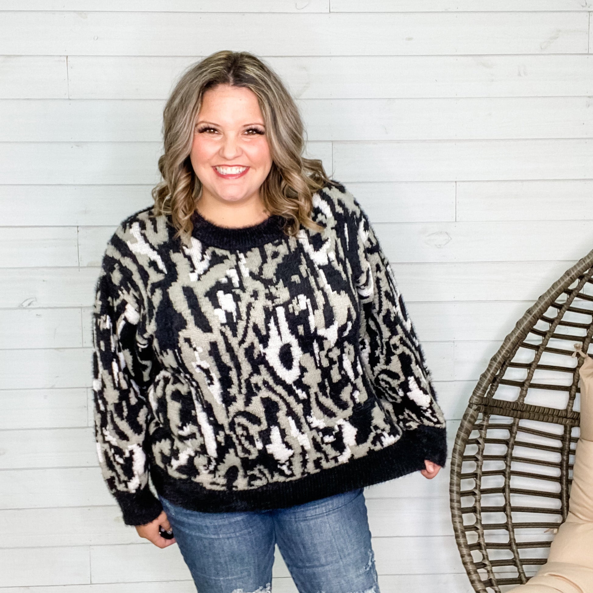 "Alfie" Camo Long Sleeve Sweater
