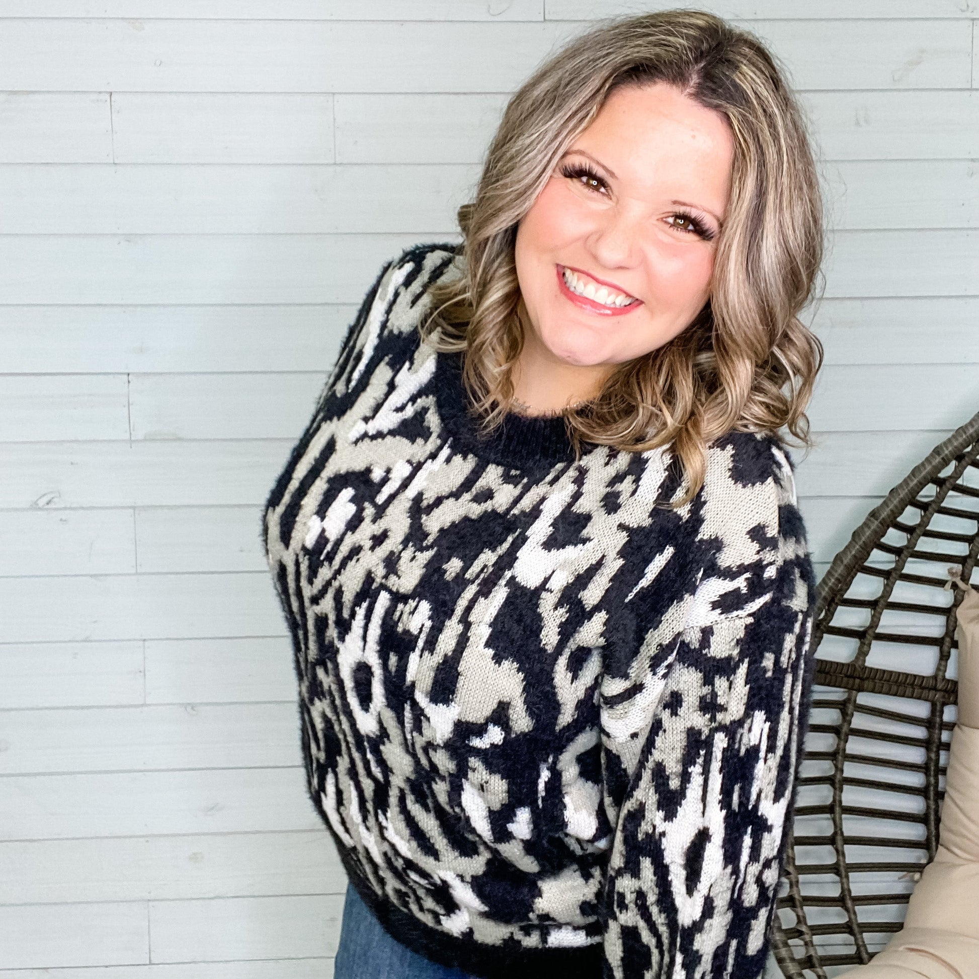 "Alfie" Camo Long Sleeve Sweater
