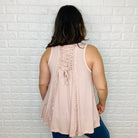 "Amelia" Back Lace Up Detail Tank Top-Lola Monroe Boutique