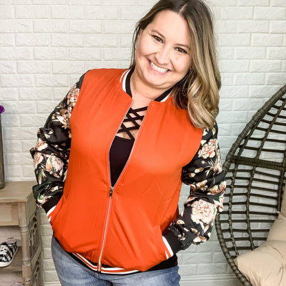 Ampersand Autumn Floral Bomber Jacket