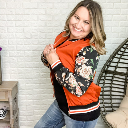 Ampersand Autumn Floral Bomber Jacket