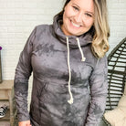 Ampersand "Storm Chaser" Tie Dye Wash Cowlneck Sweatshirt-Lola Monroe Boutique