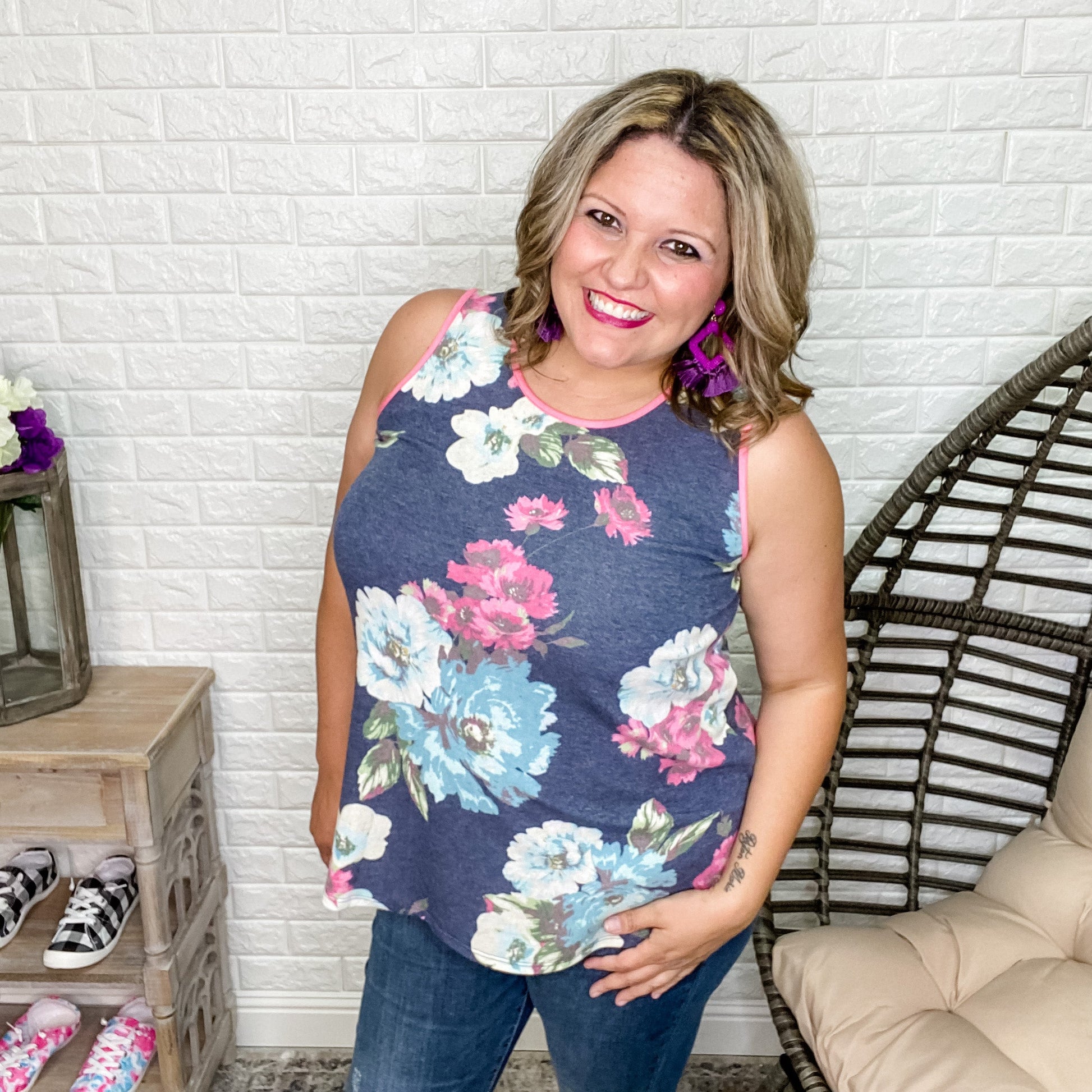"Amy" Floral Tank