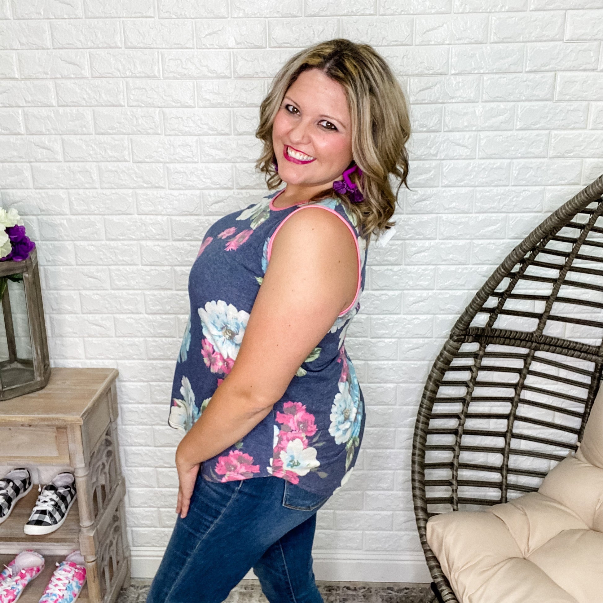 "Amy" Floral Tank