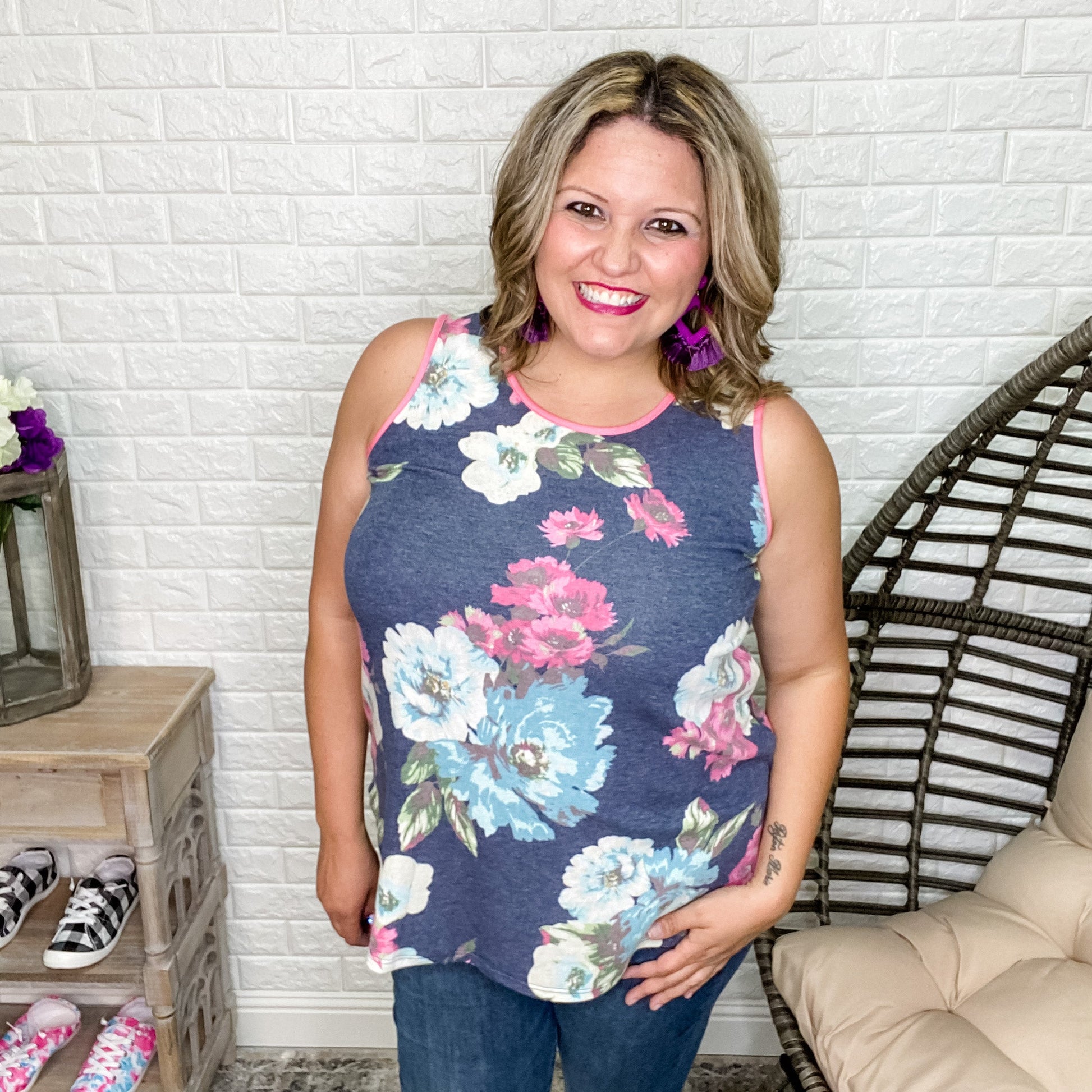 "Amy" Floral Tank