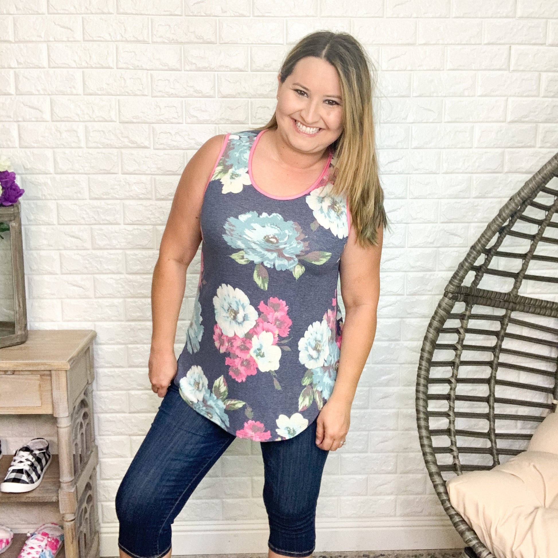 "Amy" Floral Tank