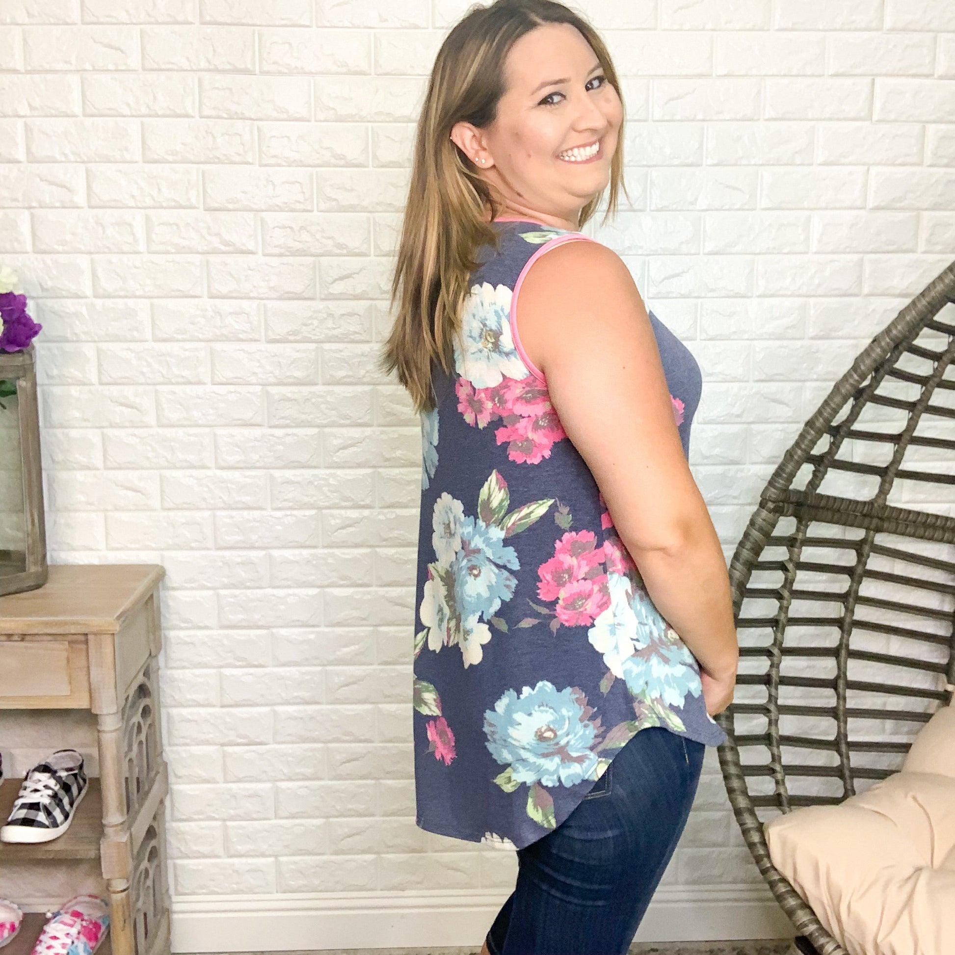 "Amy" Floral Tank