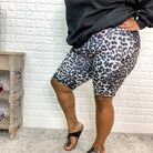 Animal Print Bike Shorts with Pockets-Lola Monroe Boutique