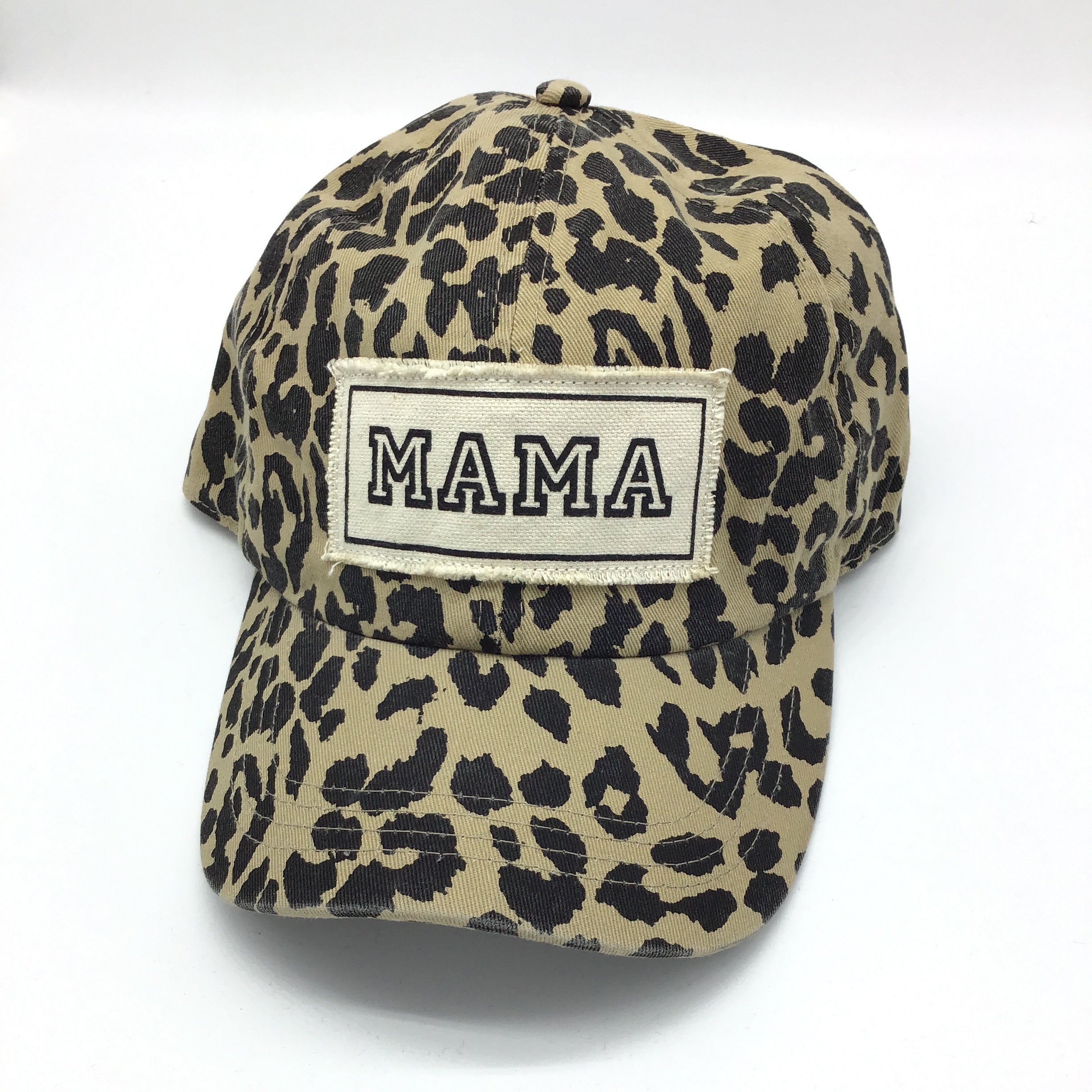 Animal Print Mama Baseball Cap (Grey or Tan)-Lola Monroe Boutique