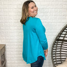 "Annalissa" 3/4 Sleeve V-Neck (Jade)-Lola Monroe Boutique