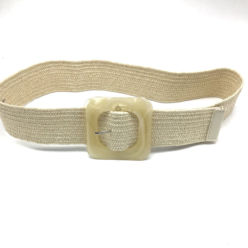 Anthro Stretchy Square Buckle Woven Belt-Lola Monroe Boutique