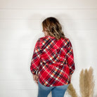 "Apple Crisp" Plaid Lizzy 3/4 Sleeve Split Neck-Lola Monroe Boutique