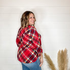 "Apple Crisp" Plaid Lizzy 3/4 Sleeve Split Neck-Lola Monroe Boutique