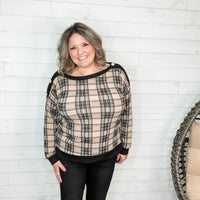 "Auggie" Plaid Weekender with Button Detail-Lola Monroe Boutique