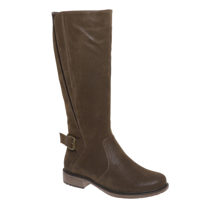 "Barcelona" Tall Boot with Side Zip (Whiskey)-Lola Monroe Boutique