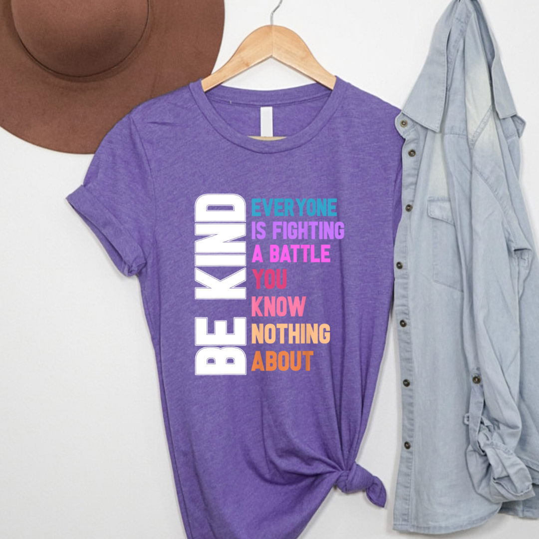 Be kind battle rainbow colors-Lola Monroe Boutique