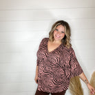 "Bellamy" Animal V Neck 3/4 Bell Sleeve-Lola Monroe Boutique