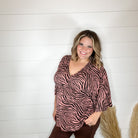 "Bellamy" Animal V Neck 3/4 Bell Sleeve-Lola Monroe Boutique