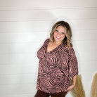 "Bellamy" Animal V Neck 3/4 Bell Sleeve-Lola Monroe Boutique