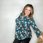 "Bennett" Floral Lizzy 3/4 Sleeve Split Neck-Lola Monroe Boutique