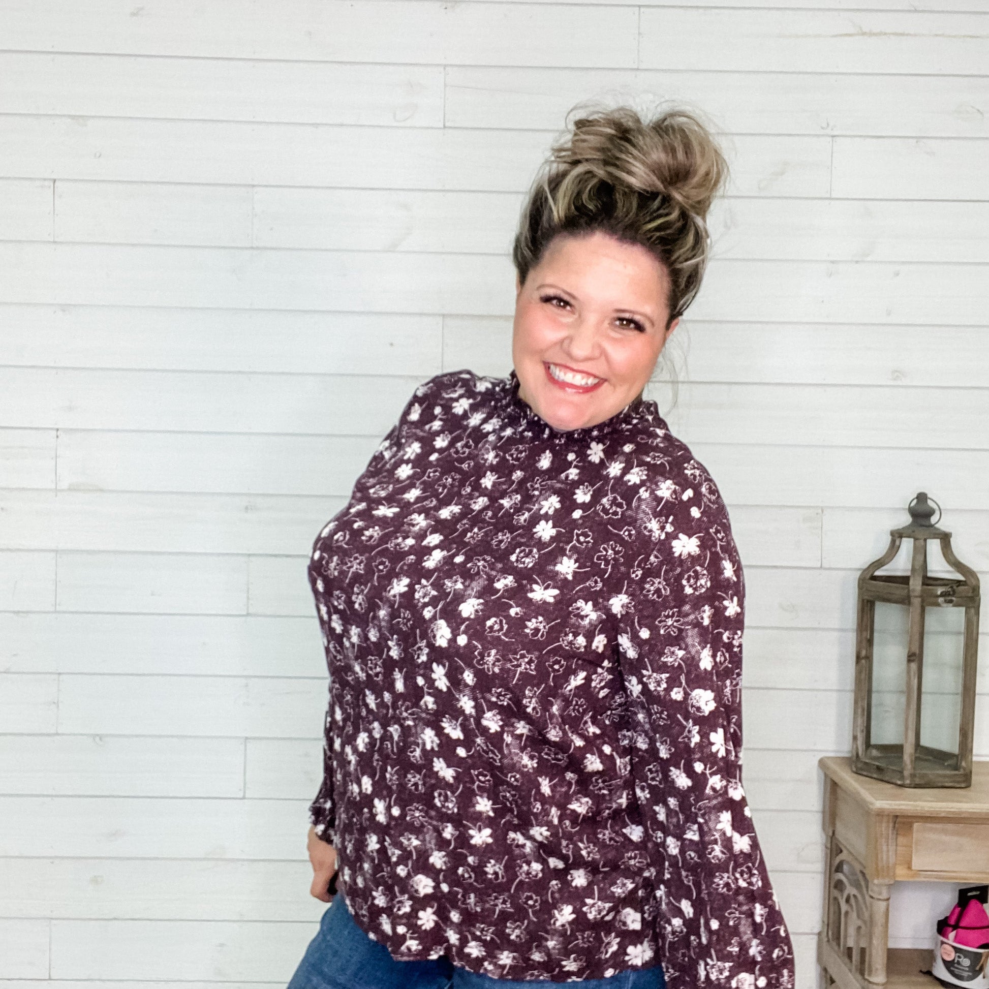 "Berkley" Floral Smocked High Neck