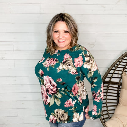 "Blake" Floral Long Sleeve with Criss Cross Back Detail