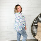 "Blank Space" Paisley Lizzy 3/4 Sleeve Split Neck-Lola Monroe Boutique