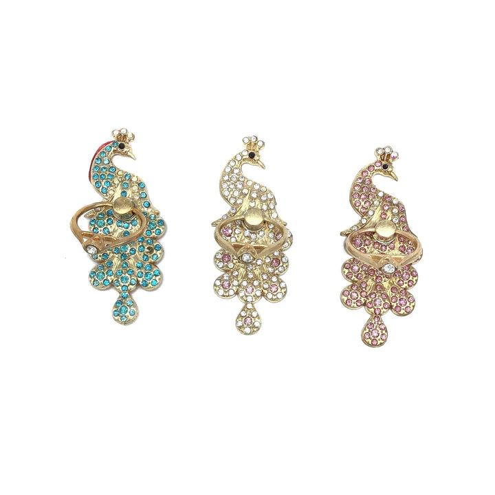 Bling Phone Grip Large Peacock