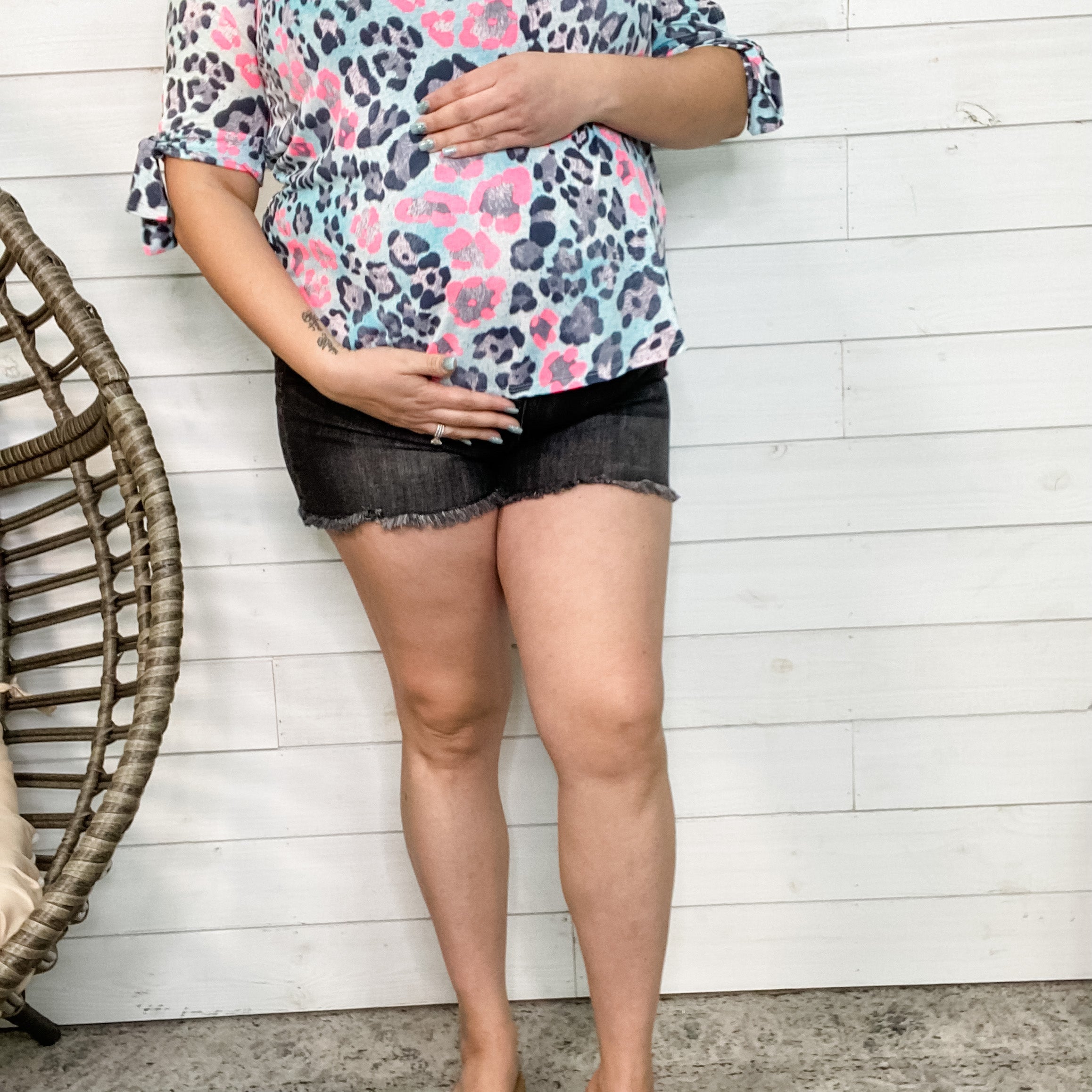 Bloom by Judy Blue "Light My Fire" Maternity Shorts-Lola Monroe Boutique