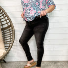 Bloom by Judy Blue "Seeing Grey" Frayed Ankle Maternity Jeans-Lola Monroe Boutique