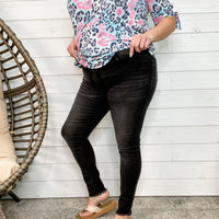 Bloom by Judy Blue "Seeing Grey" Frayed Ankle Maternity Jeans