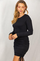 "Bring It On" Ruched Side Tie Tunic/Dress-Lola Monroe Boutique