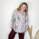 "By The Tail" Animal Print Hoodie with Side Slits-Lola Monroe Boutique