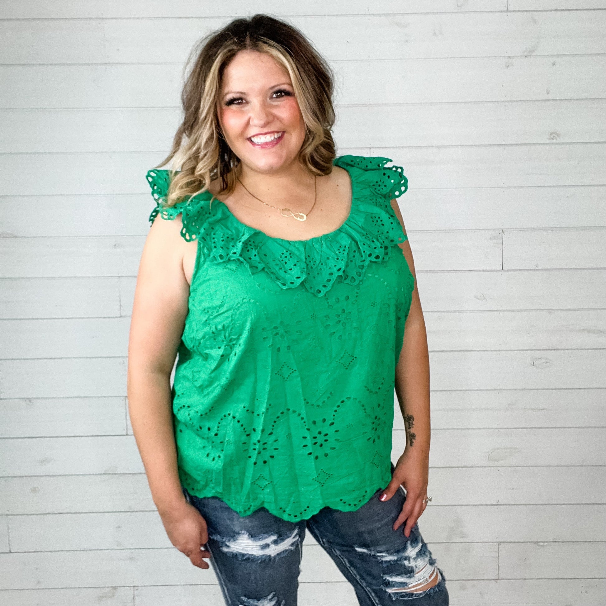 "Cabo" Ruffle Cap Tank