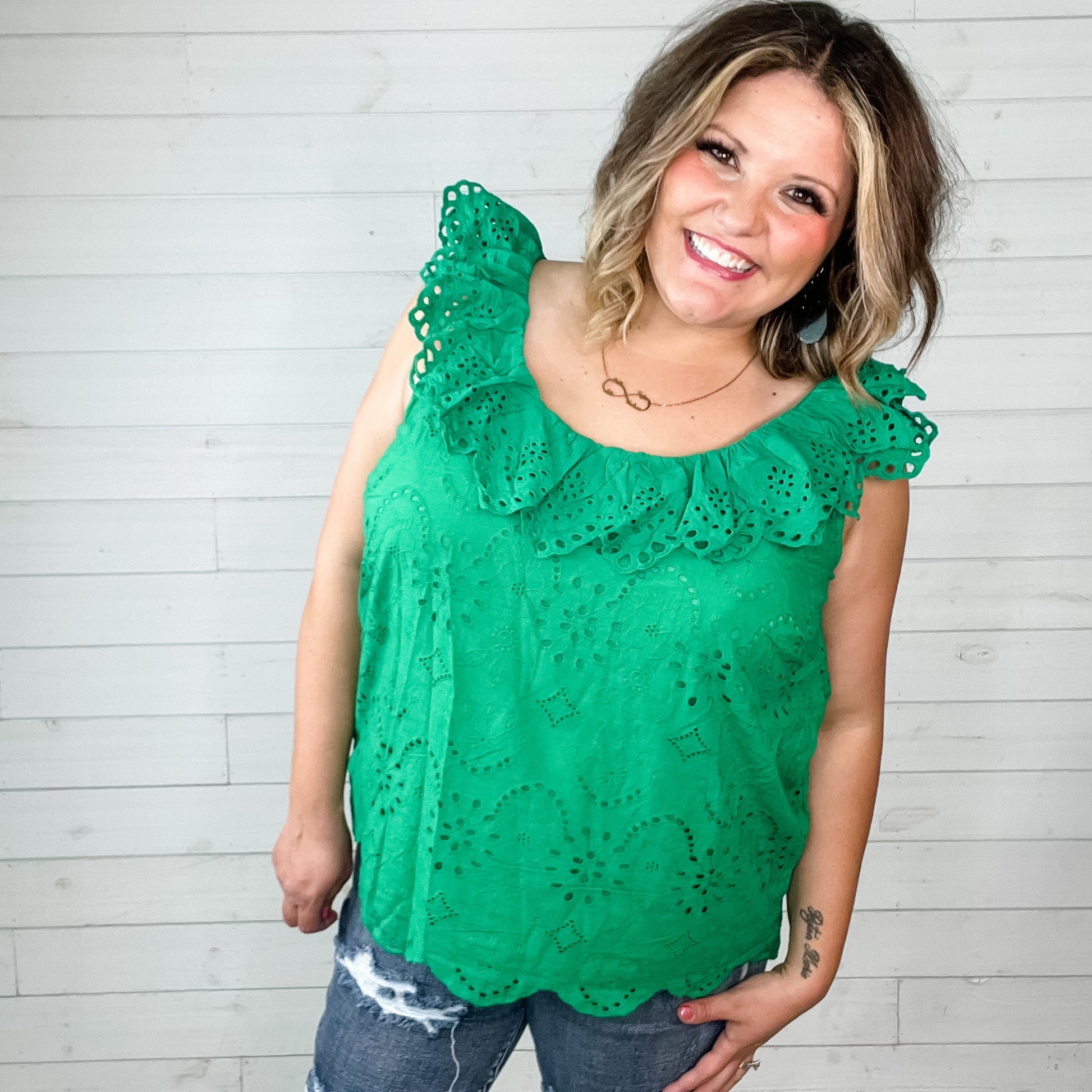 "Cabo" Ruffle Cap Tank